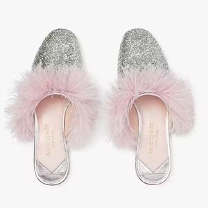 Kate Spade Marabou Mules size 10